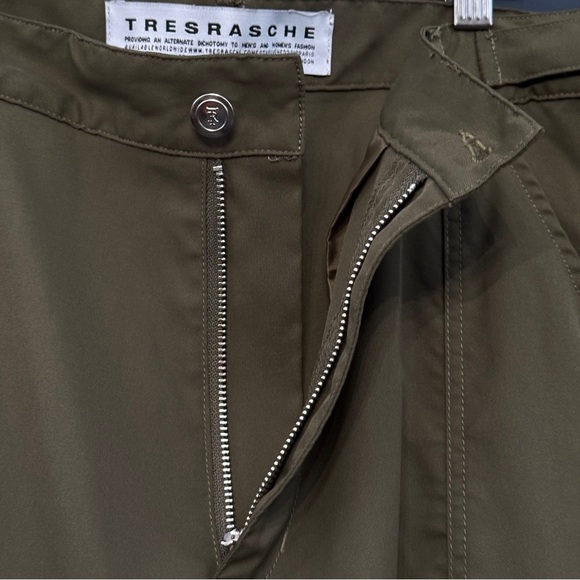Très Rasché Olive Cargo Pants Utility Streetwear Small - Picture 6 of 11